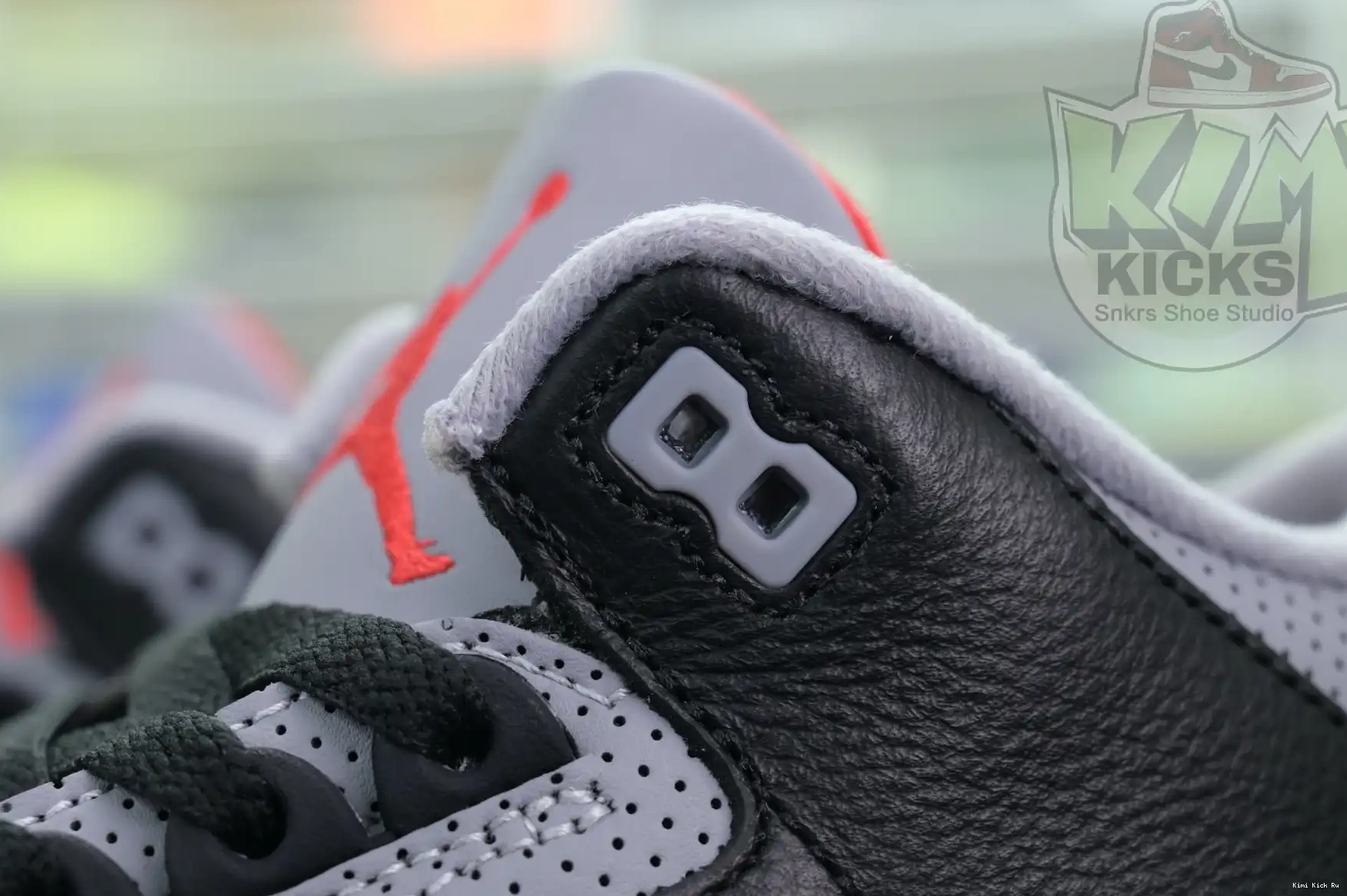 Kimikick Jordan Cement Air 3“Black Reimagined” 0824
